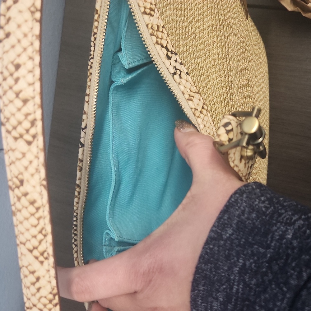 Host Pick! ERIC JAVITS - Jaqui bag with snakeskin accent NWOT - Picture 10 of 12